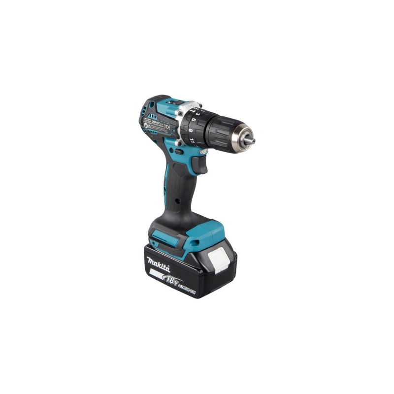 Makita Akku-Schlagbohrschrauber DHP487RAJ, 18Volt(blau/schwarz, 2x Li-Ionen Akku 2,0Ah, MAKPAC)
