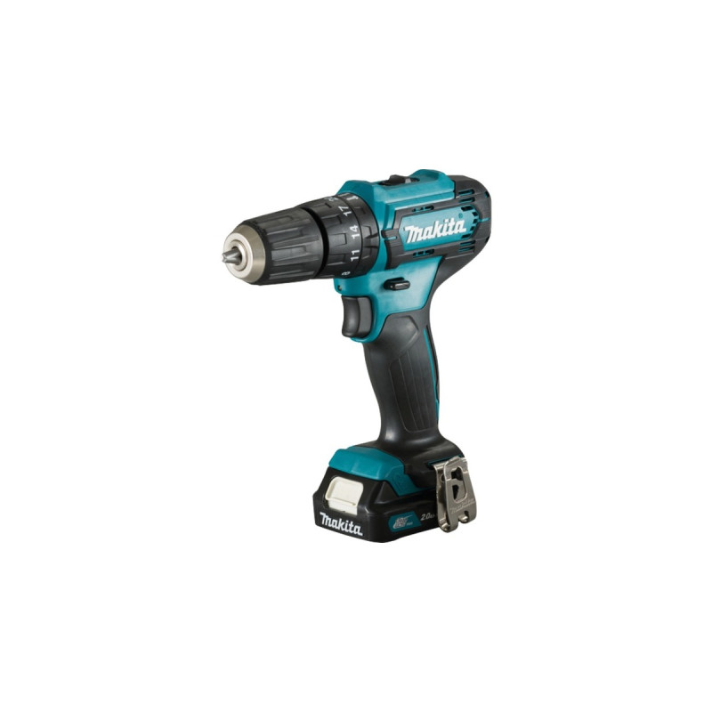 Makita Akku-Schlagbohrschrauber HP333DSAX1, 12Volt(blau/schwarz, 2x Li-Ionen Akku 2,0Ah, Koffer, Outlet)