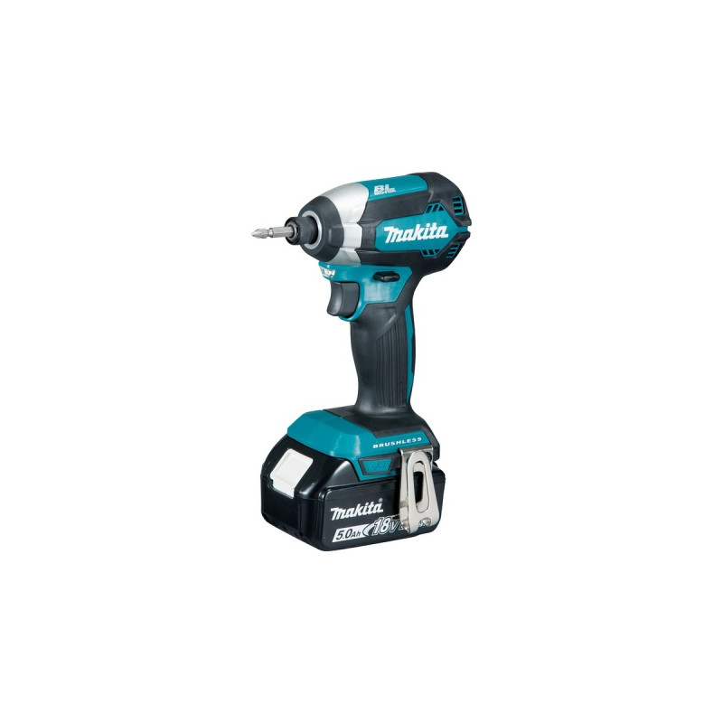 Makita Akku-Schlagschrauber DTD153RTJ, 18 Volt(schwarz/blau, 2x Li-Ionen Akku 5,0Ah, in MAKPAC Gr.2)