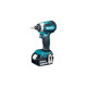 Makita Akku-Schlagschrauber DTD153RTJ, 18 Volt(schwarz/blau, 2x Li-Ionen Akku 5,0Ah, in MAKPAC Gr.2)
