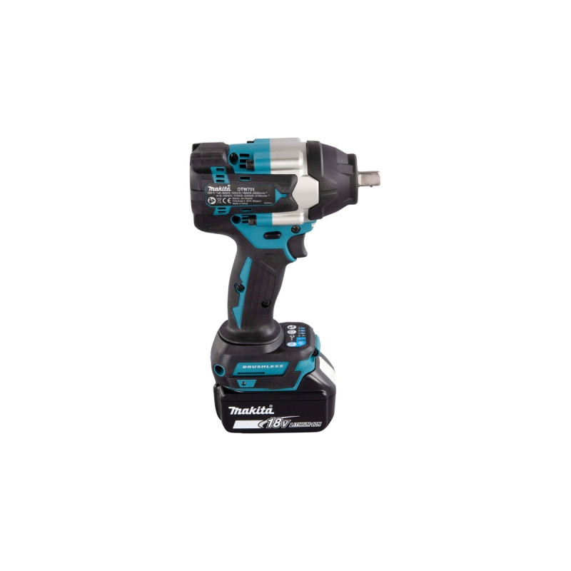 Makita Akku-Schlagschrauber DTW701RTJ, 18Volt(blau/schwarz, 2x Li-Ion-Akku 5Ah, im MAKPAC Gr.3)