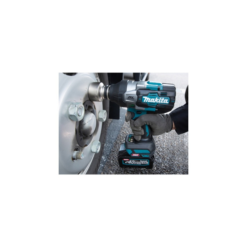 Makita Akku-Schlagschrauber TW001GM201 XGT, 40Volt(blau/schwarz, 2x Li-Ion XGT Akku 4Ah, im Koffer)