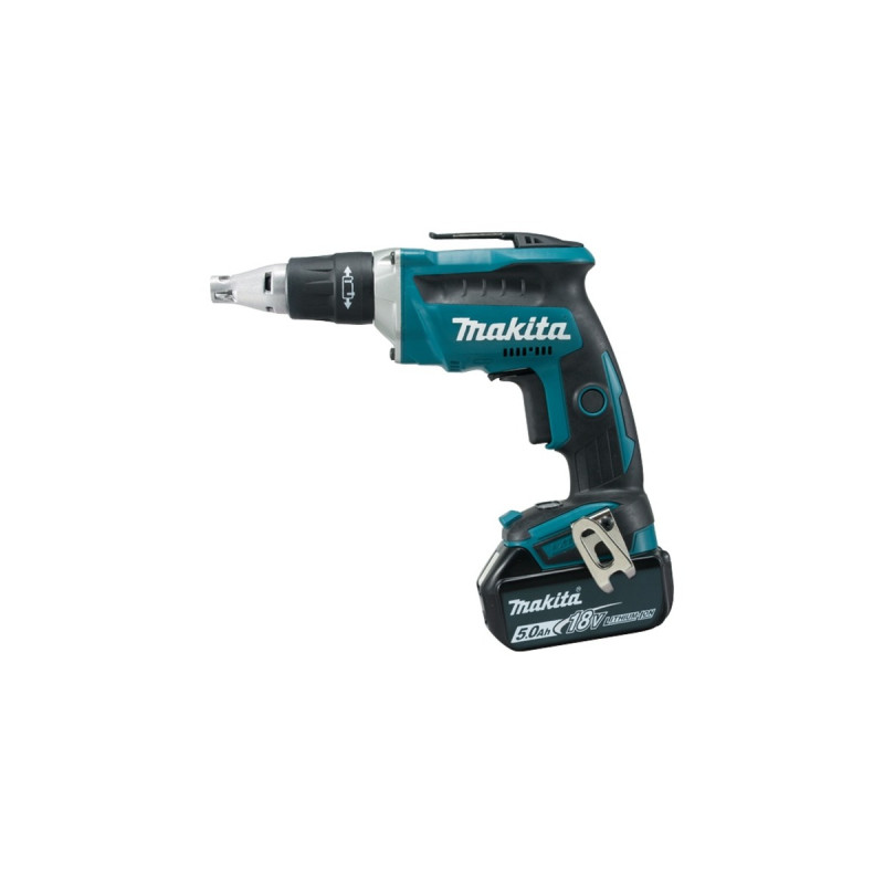 Makita Akku-Schnellbauschrauber DFS452RTJ 18,0 V(blau/schwarz, 2x Li-Ionen-Akku 5,0Ah, im MAKPAC Gr.2)