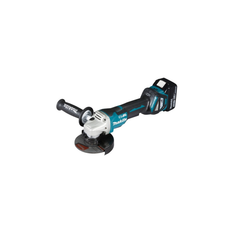 Makita Akku-Winkelschleifer DGA517RTJ, 18Volt(blau/schwarz, 2x Li-Ionen-Akku 5,0Ah, im MAKPAC Gr.3)