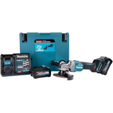 Makita Akku-Winkelschleifer GA005GM201 XGT, 40Volt(blau/schwarz, 2x Li-Ion XGT Akku 4,0Ah, MAKPAC Gr.4)