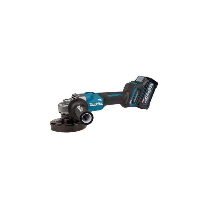 Makita Akku-Winkelschleifer GA008GM201 XGT, 40Volt(blau/schwarz, 2x Li-Ion XGT Akku 4,0Ah, MAKPAC Gr.4)