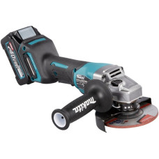 Makita Akku-Winkelschleifer GA016GM201 XGT, 40Volt(blau/schwarz, 2x Li-Ion XGT Akku 4,0Ah, MAKPAC Gr.4)