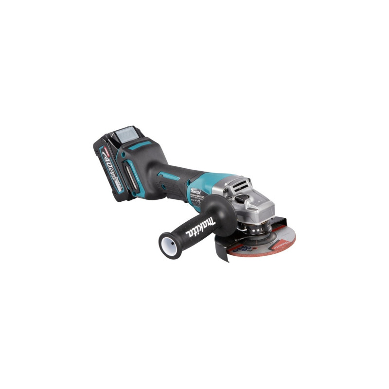 Makita Akku-Winkelschleifer GA016GM201 XGT, 40Volt(blau/schwarz, 2x Li-Ion XGT Akku 4,0Ah, MAKPAC Gr.4)