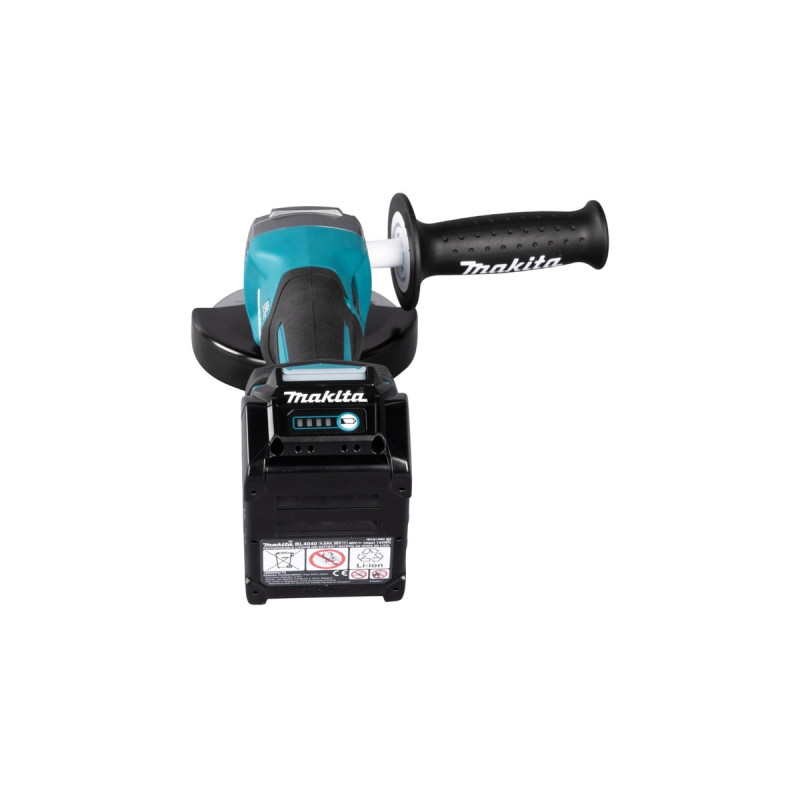 Makita Akku-Winkelschleifer GA016GM201 XGT, 40Volt(blau/schwarz, 2x Li-Ion XGT Akku 4,0Ah, MAKPAC Gr.4)