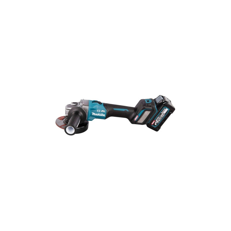 Makita Akku-Winkelschleifer GA023GM201 XGT, 40Volt(blau/schwarz, 2x Li-Ion XGT Akku 4,0Ah, MAKPAC)