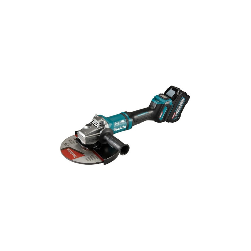 Makita Akku-Winkelschleifer GA038GT201 XGT, 40Volt(blau/schwarz, 2x Li-Ion XGT Akku 5,0Ah, Koffer)