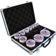 Makita BIM Lochsägen großes Sanitär-Set D-47298, Ø 19 - 75mm(14-teilig, Schnitttiefe 38mm, Koffer)