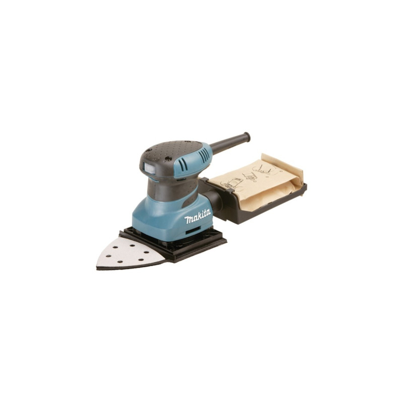 Makita Faust-Schwingschleifer BO4565J, 200 Watt(blau, MAKPAC)