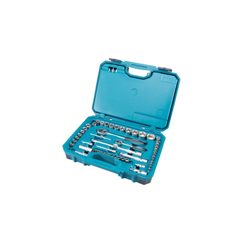 Makita Handwerkzeug-Set E-10883, 221-teilig(blau, inkl. 2 Umschalt-Knarren, 1/4