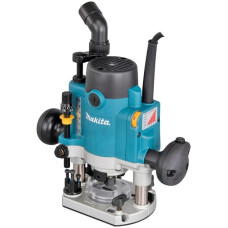 Makita Oberfräse RP1111CJFA(blau/schwarz, 1.100 Watt, MAKPAC Gr.3, inkl. 12-teiliges Fräser-Set)