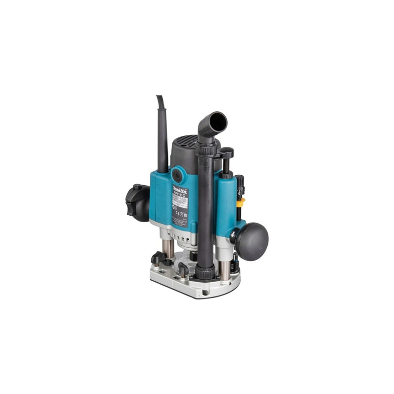 Makita Oberfräse RP1111CJFA(blau/schwarz, 1.100 Watt, MAKPAC Gr.3, inkl. 12-teiliges Fräser-Set)