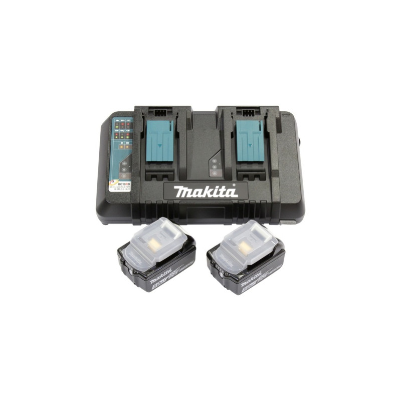 Makita Power Source Kit 18V 5Ah, Set(schwarz, 2x Akku BL1850B, 1x Ladegerät DC18RD)