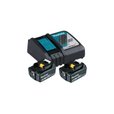 Makita Power Source Kit 18V 6Ah, Set(schwarz, 2x Akku BL1860B, 1x LadegerätDC18RC)