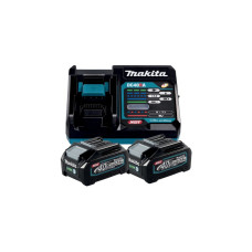 Makita Power Source Kit Li 40V 2,5Ah, Ladegerät(schwarz/blau, 2x Akku BL4025, 1x Schnellladegerät DC40RA)