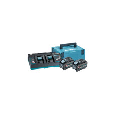 Makita Power Source Kit Li 40V max., Set(schwarz/blau, 2x Akku BL4050F, 1x Schnellladegerät DC40RB)