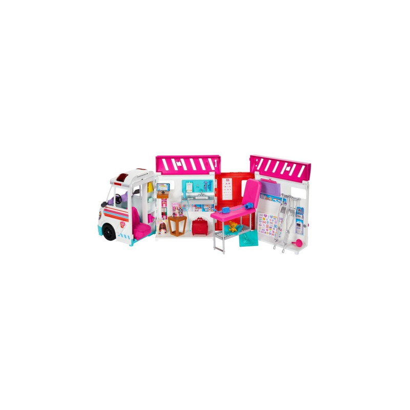 Mattel Barbie 2-in-1 Krankenwagen Spielset, Spielfahrzeug