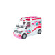 Mattel Barbie 2-in-1 Krankenwagen Spielset (mit Licht & Geräuschen), Spielfahrzeug