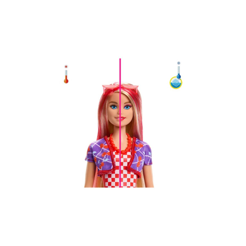 Mattel Barbie Color Reveal Barbie Sweet Fruit Series, Puppe(sortierter Artikel, eine Figur, Schweiz-Version)
