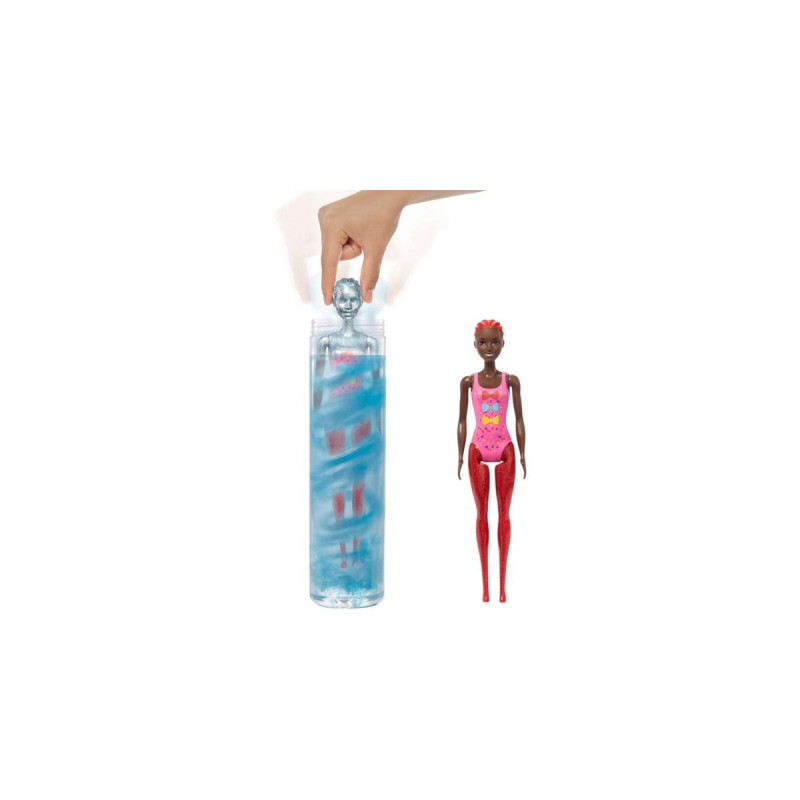 Mattel Barbie Color Reveal Glitzer! Haarwechsel Puppe Glitzerblau mit 25 Überraschungen