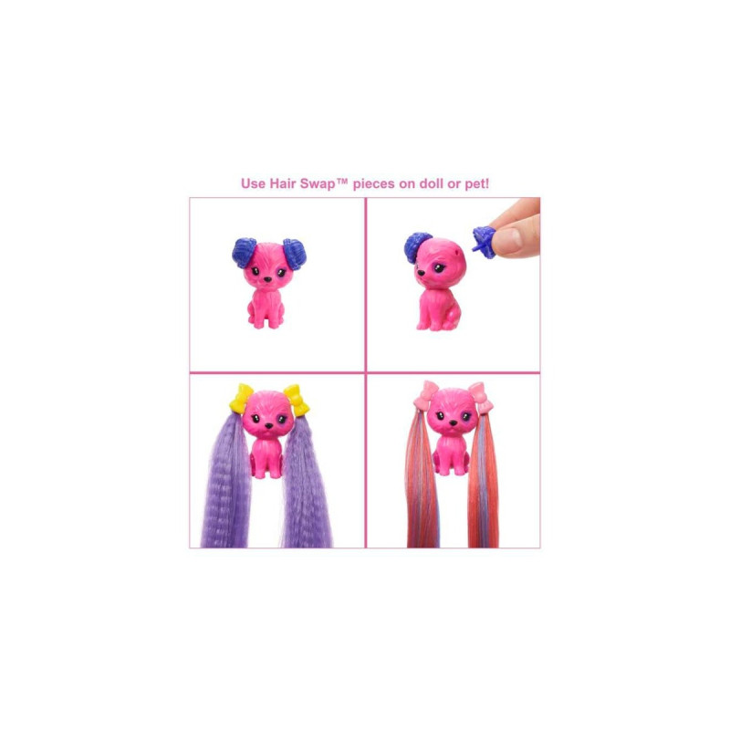 Mattel Barbie Color Reveal Glitzer! Haarwechsel Puppe Glitzerblau mit 25 Überraschungen