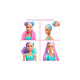 Mattel Barbie Color Reveal Glitzer! Haarwechsel Puppe Glitzerviolett mit 25 Überraschungen