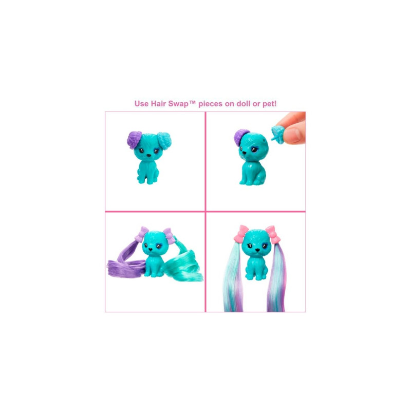 Mattel Barbie Color Reveal Glitzer! Haarwechsel Puppe Glitzerviolett mit 25 Überraschungen