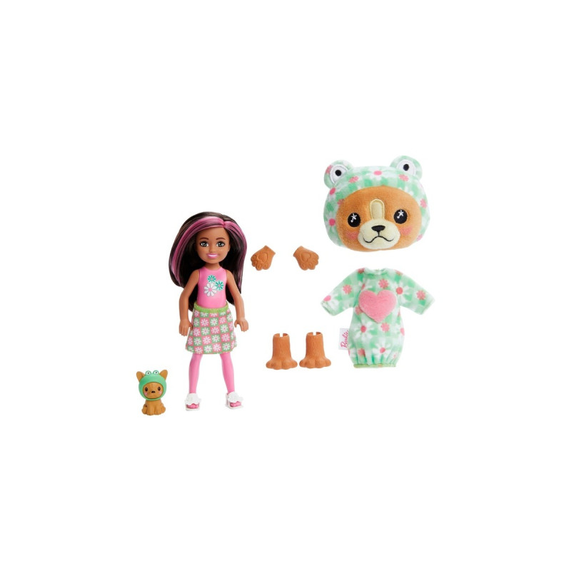 Mattel Barbie Cutie Reveal Chelsea Costume Cuties Serie - Dog in Frog, Puppe