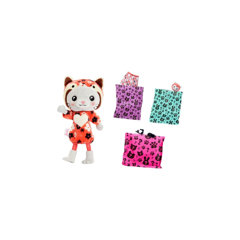 Mattel Barbie Cutie Reveal Chelsea Costume Cuties Serie - Kitty Red Panda, Puppe