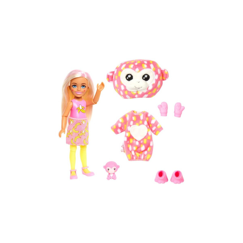 Mattel Barbie Cutie Reveal Chelsea Jungle Series - Affe, Puppe