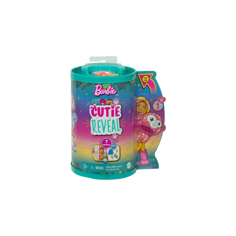 Mattel Barbie Cutie Reveal Chelsea Jungle Series - Affe, Puppe