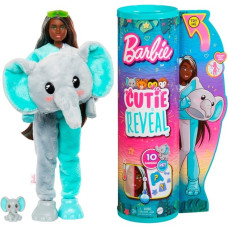 Mattel Barbie Cutie Reveal Dschungel Serie - Elefant, Puppe