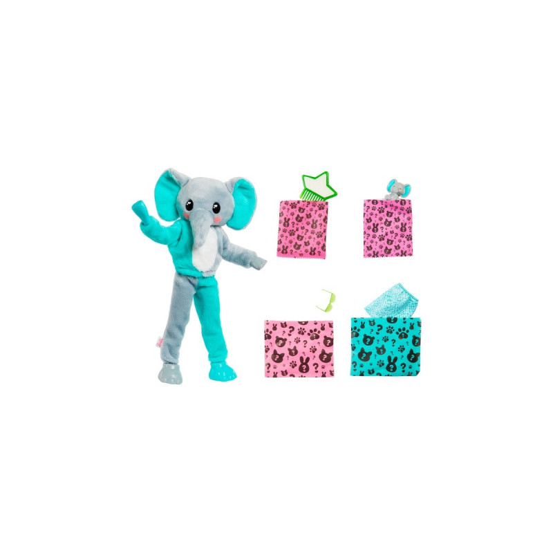 Mattel Barbie Cutie Reveal Dschungel Serie - Elefant, Puppe