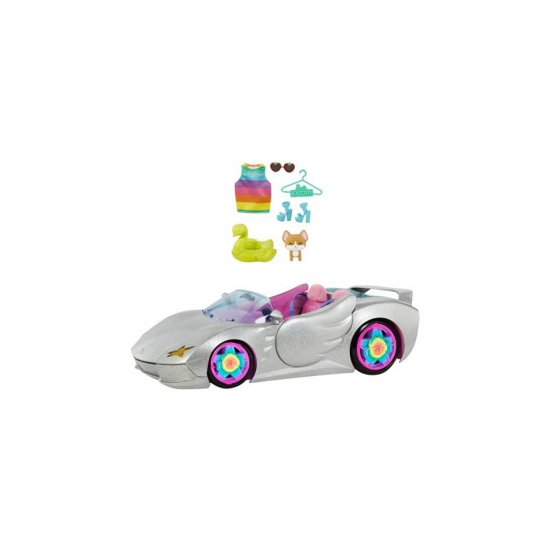 Mattel Barbie Extra Glitzer-Cabrio, Spielfahrzeug