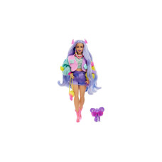 Mattel Barbie Extra Puppe 20 - lavendelfarbenes Haar/Schmetterlings-Haarspange