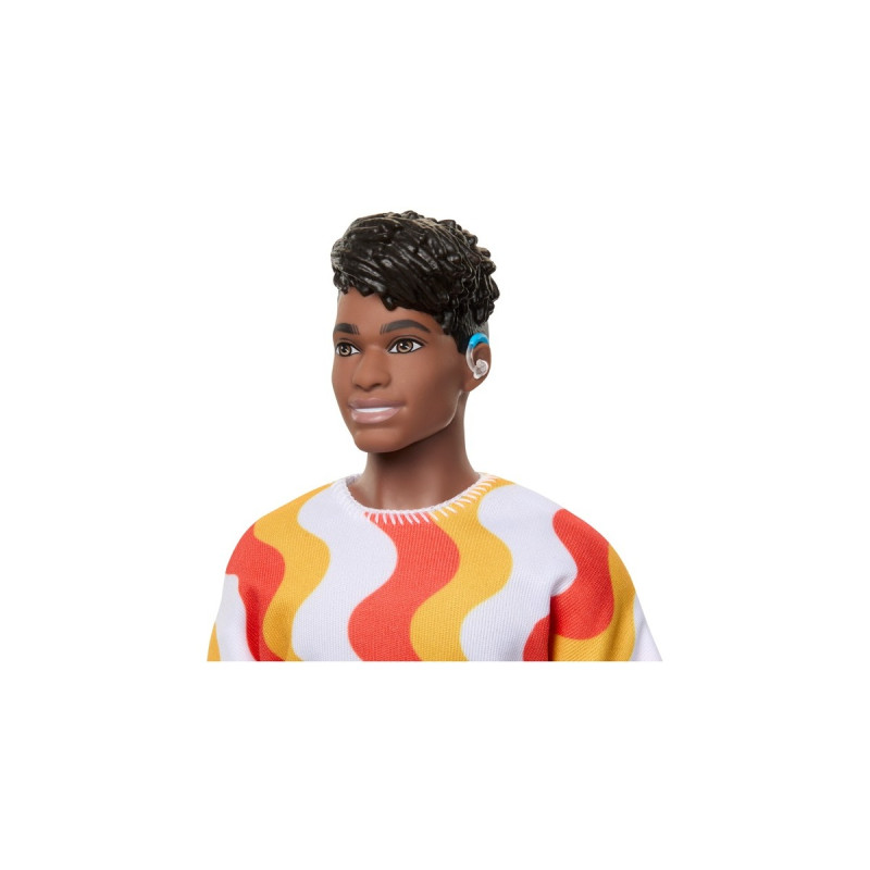 Mattel Barbie Fashionista Ken-Puppe mit rotem und orangenem Hemd