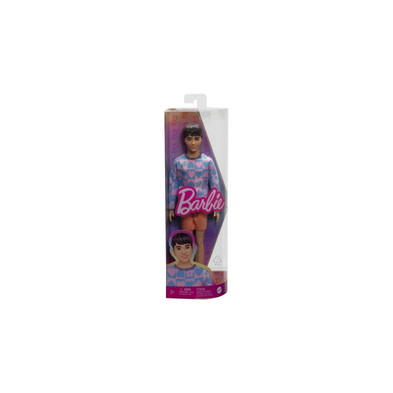 Mattel Barbie Fashionistas Ken-Puppe mit blauem und pinkem Sweater