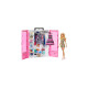 Mattel Barbie Fashionistas Kleiderschrank mit Puppe, Puppenmöbel