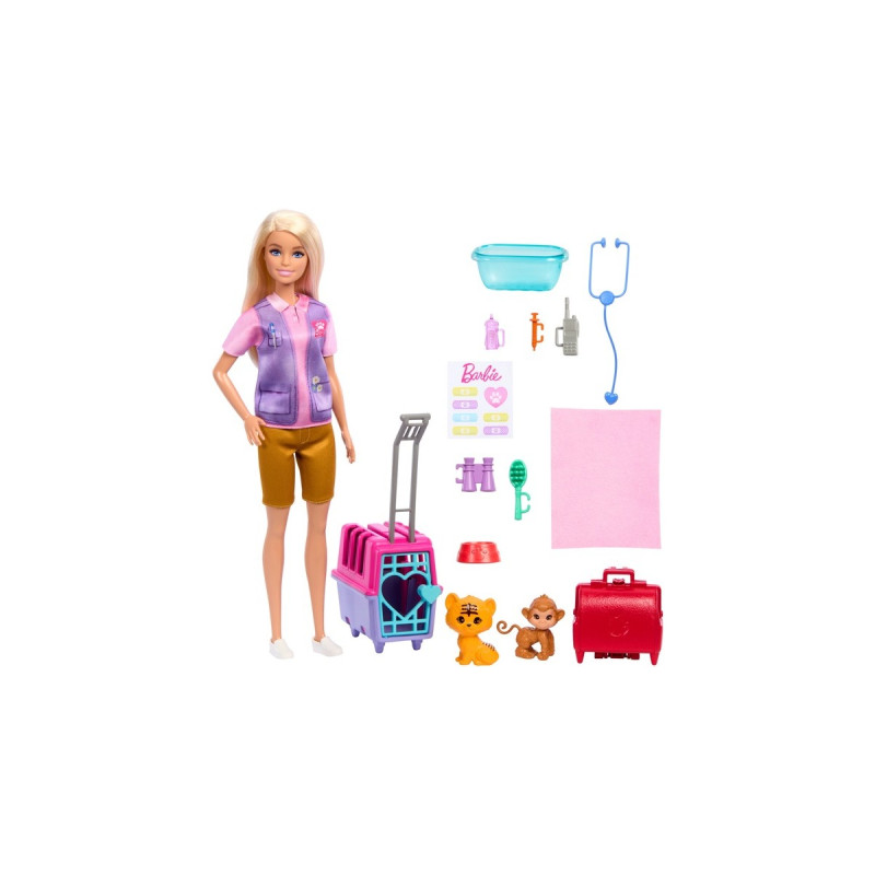 Mattel Barbie Karrieren Animal Rescue & Recover Spielset, Puppe
