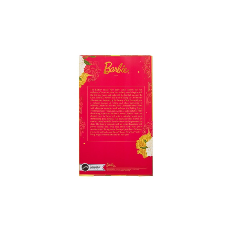 Mattel Barbie Signature Mond-Neujahr Puppe mit roter Blumen-Robe