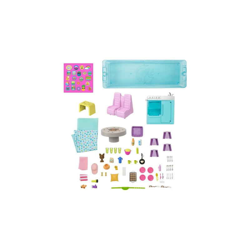 Mattel Barbie Super Abenteuer-Camper mit Zubehör, Spielfahrzeug