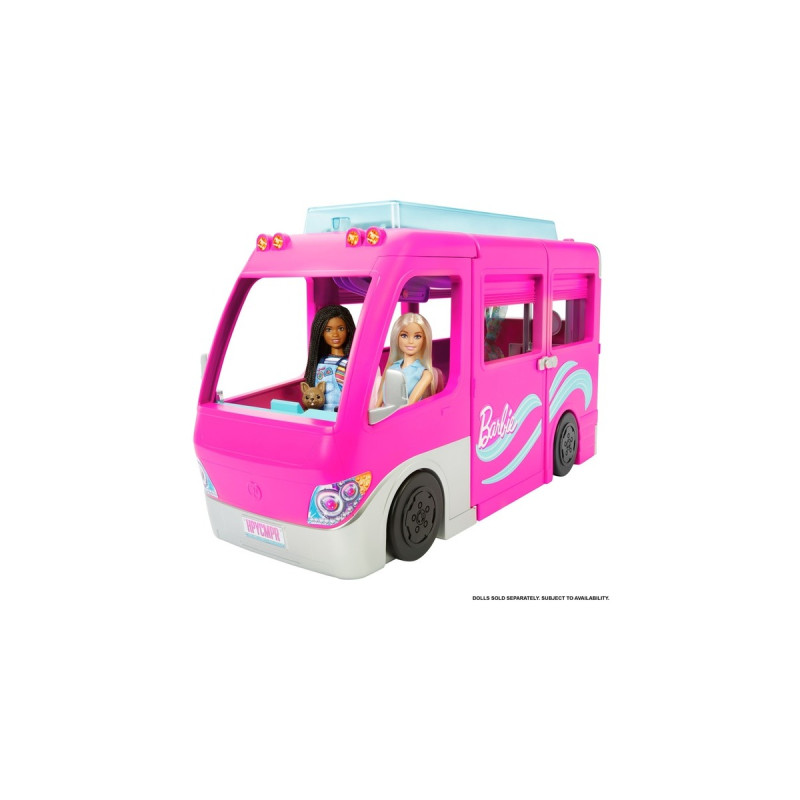 Mattel Barbie Super Abenteuer-Camper mit Zubehör, Spielfahrzeug