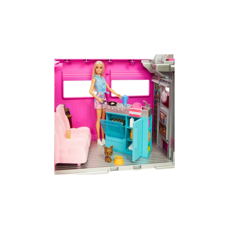 Mattel Barbie Super Abenteuer-Camper mit Zubehör, Spielfahrzeug