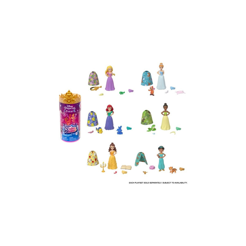 Mattel Disney Prinzessin Small Dolls Royal Color Reveal Sortiment Welle 1, Spielfigur(sortierter Artikel)