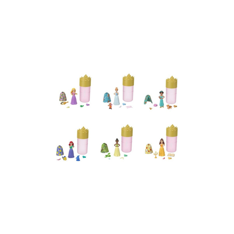 Mattel Disney Prinzessin Small Dolls Royal Color Reveal Sortiment Welle 1, Spielfigur(sortierter Artikel)