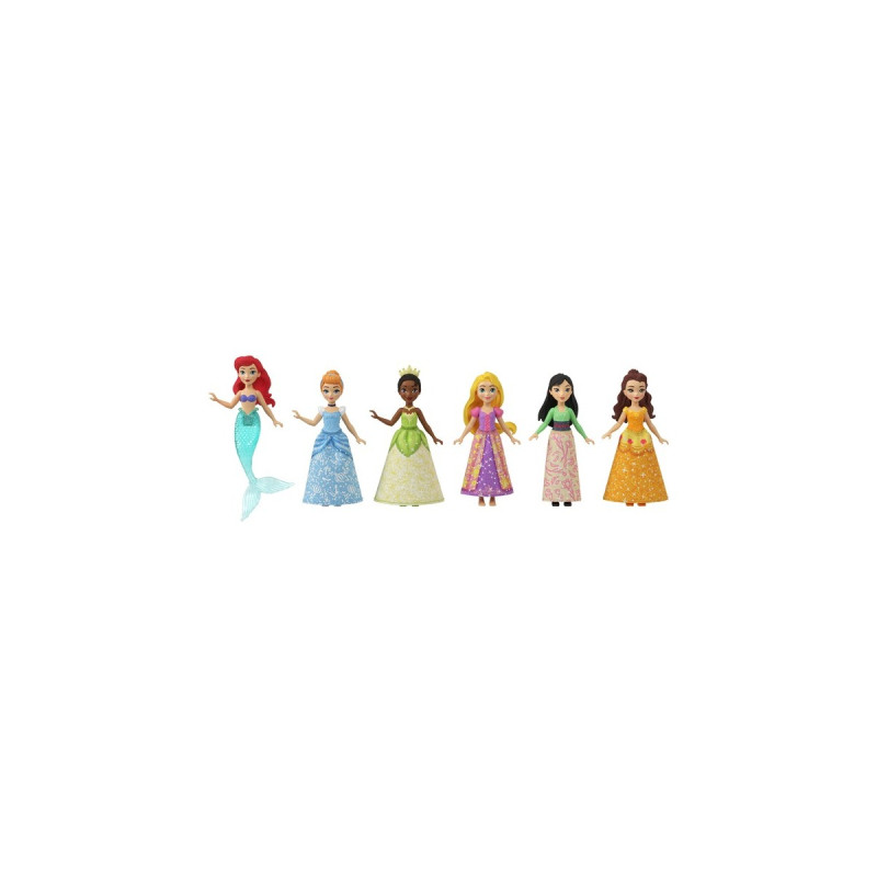 Mattel Disney Prinzessin Small Dolls Teeparty 6er-Pack, Spielfigur